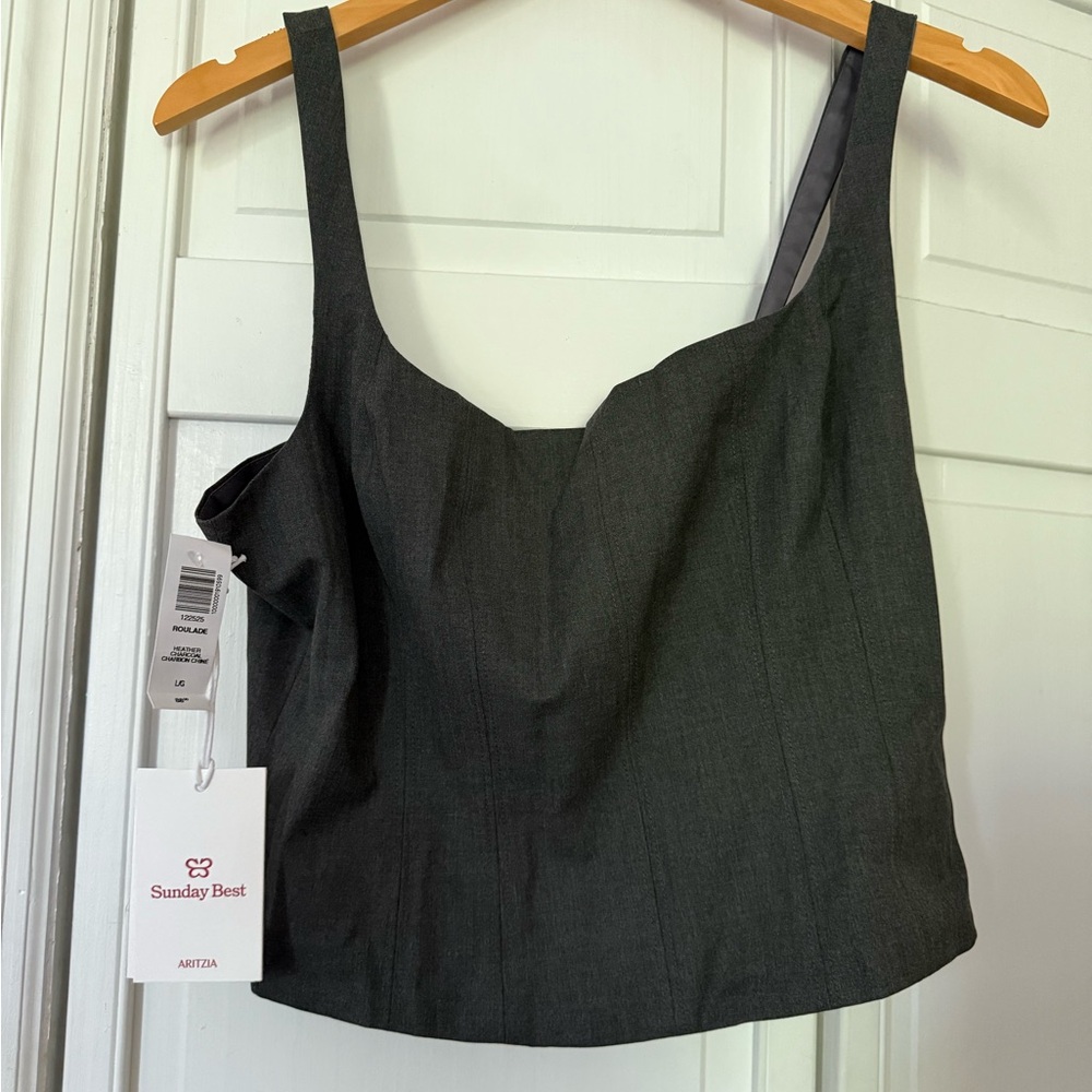 Aritzia Sunday Best Roulade Tailored Top - Picture 2 of 5